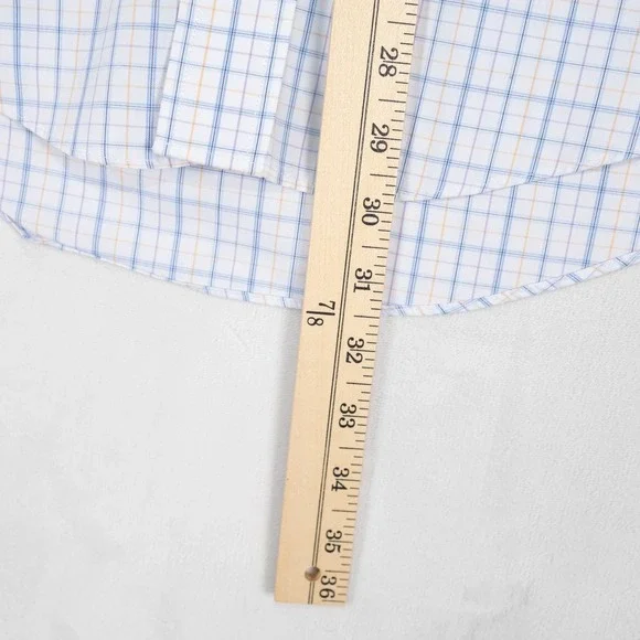 Brooks Brothers Classic Button Down Shirt Men 15 1/2-35 Blue Plaid Supima Cotton - Picture 5 of 8